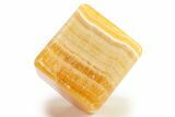 Polished Orange, Honeycomb Calcite Cube - Utah #283200-1